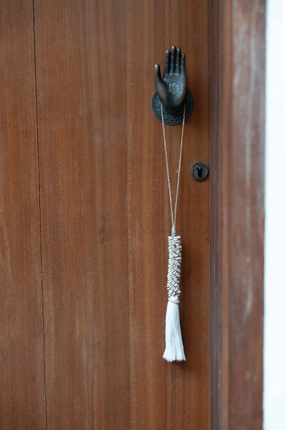 Decoración Colgante de Cauri y Algodón - Natural