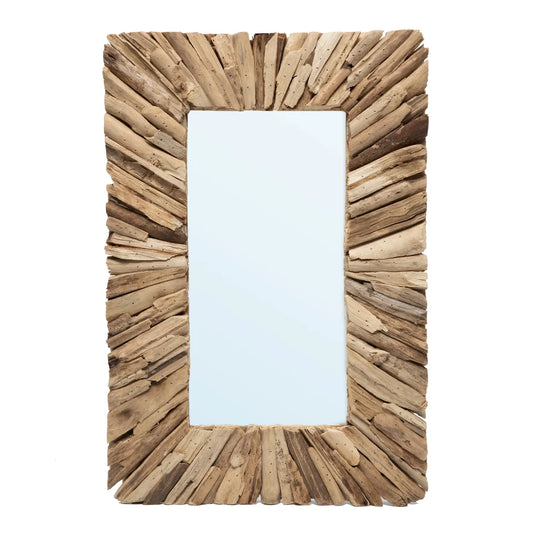 Specchio con cornice Driftwood - Naturale - M