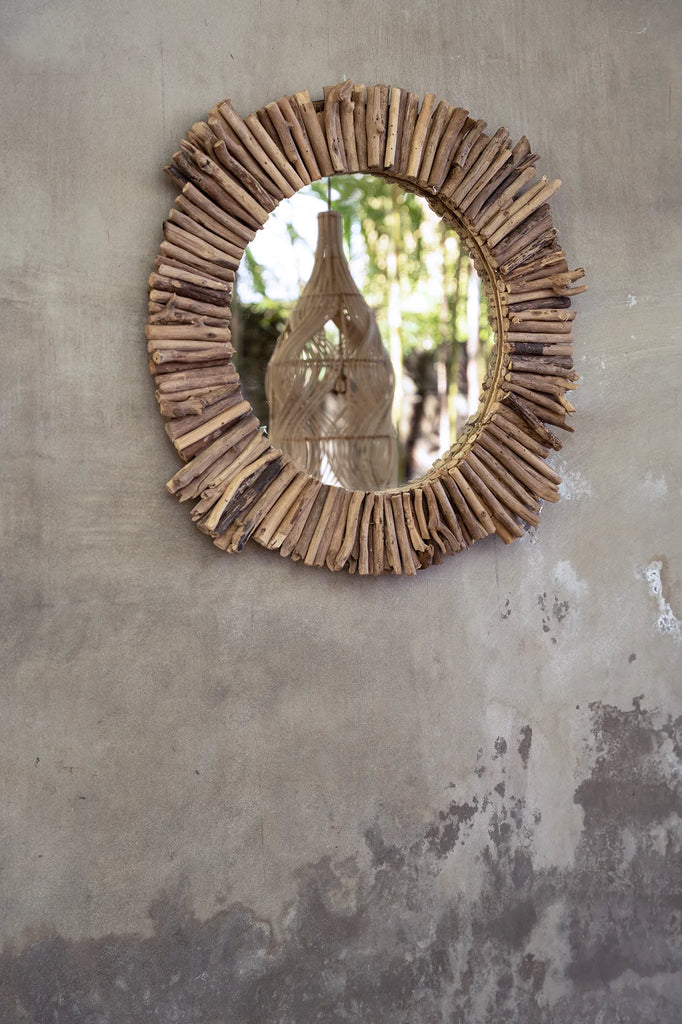 Lo specchio Driftwood Halo - Naturale - M