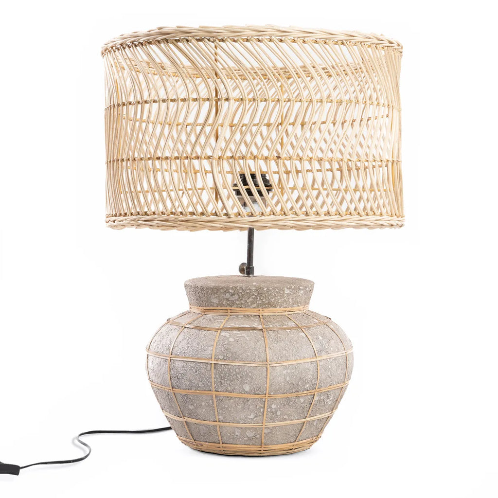 Lampada da tavolo "Kythira" - Grigio cemento naturale