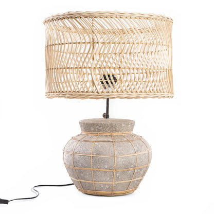 Lampada da tavolo "Kythira" - Grigio cemento naturale