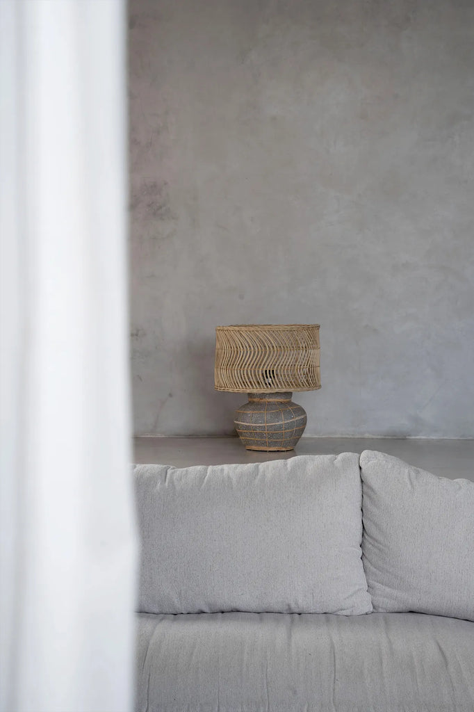 Lampada da tavolo "Kythira" - Grigio cemento naturale