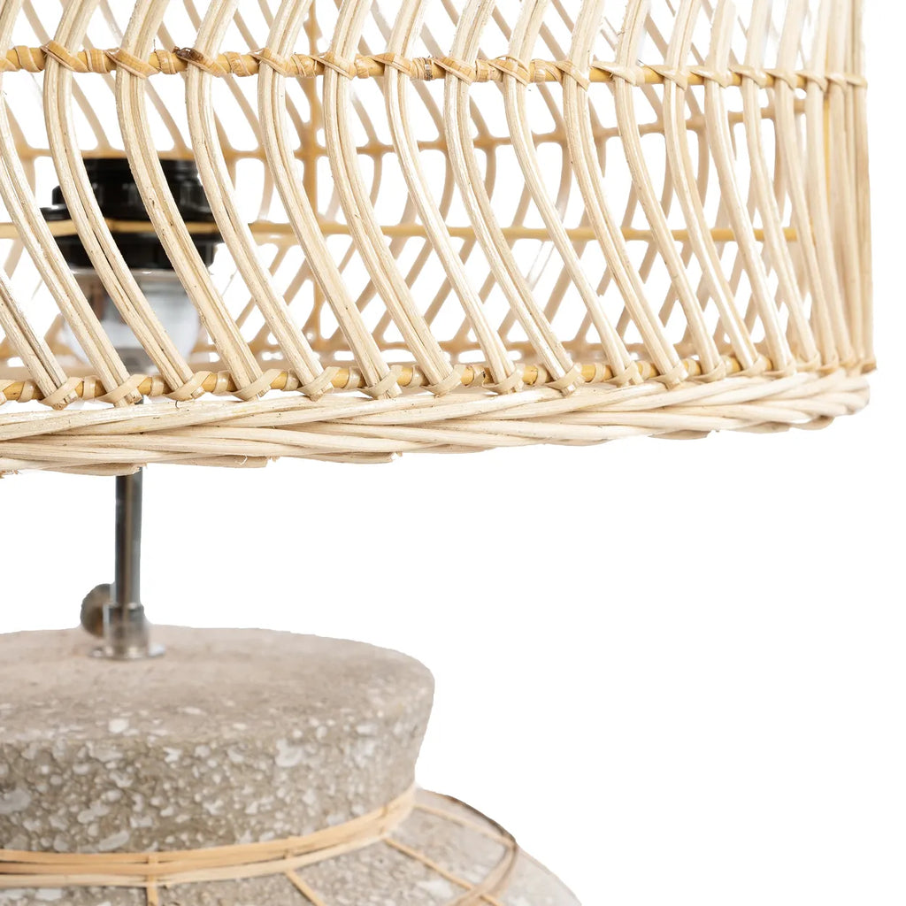 Lampada da tavolo "Kythira" - Grigio cemento naturale