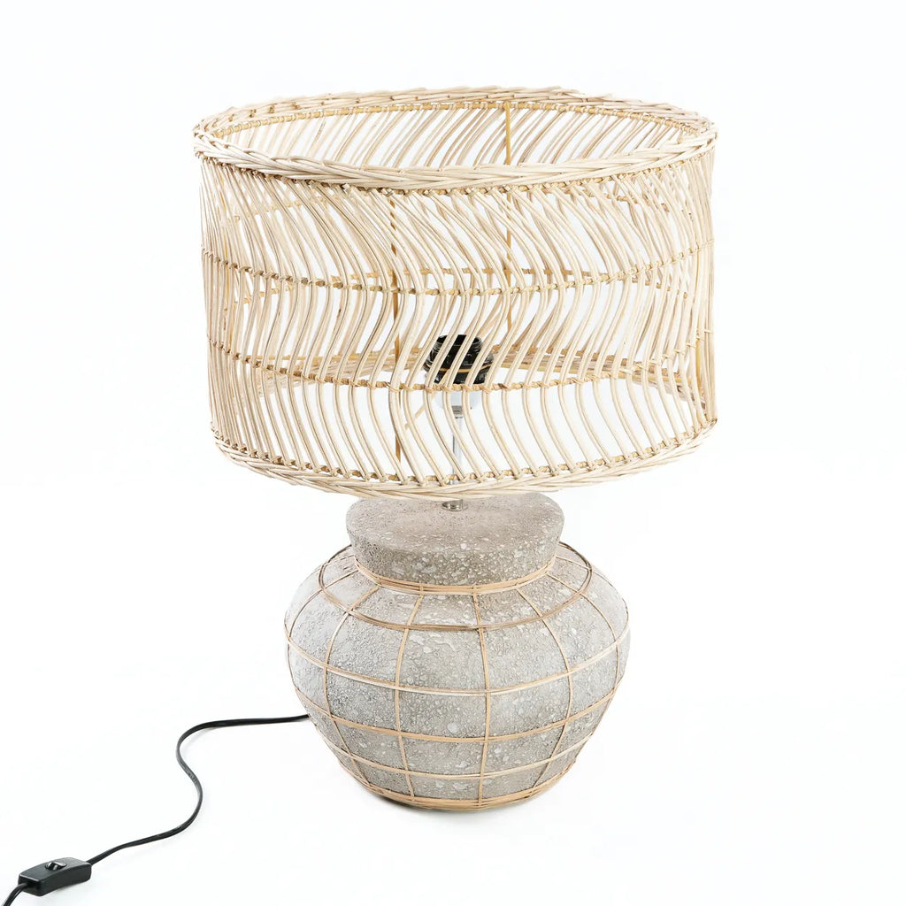 Lampada da tavolo "Kythira" - Grigio cemento naturale