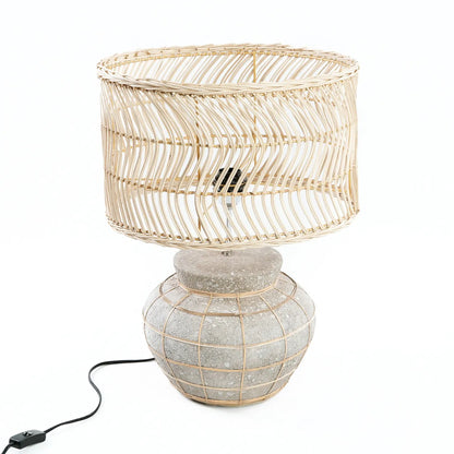 Lampada da tavolo "Kythira" - Grigio cemento naturale