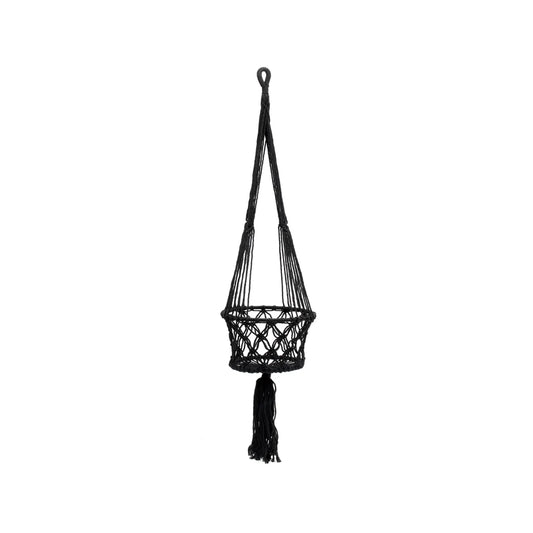 Il Macrame Planthanger - Nero - M