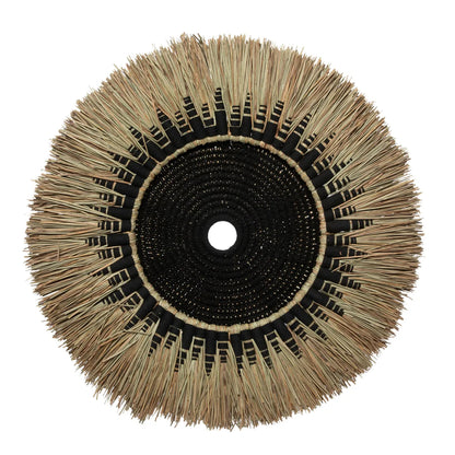 Decoración de Pared de Rafia y Macramé - Negro Natural