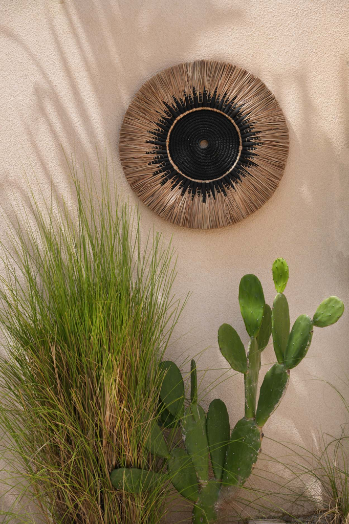 Decoración de Pared de Rafia y Macramé - Negro Natural