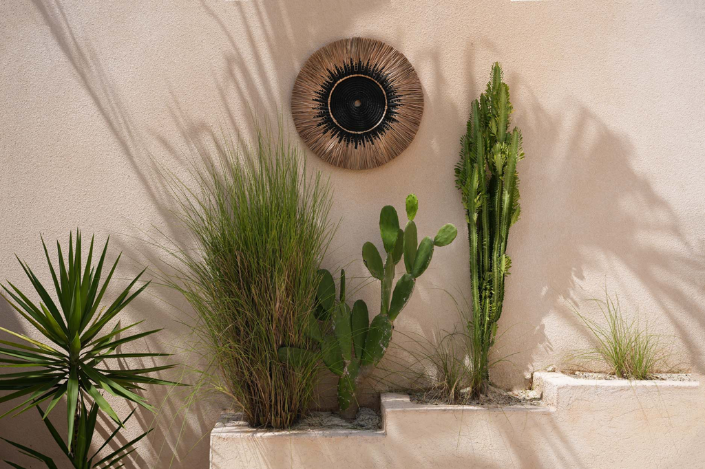 Decoración de Pared de Rafia y Macramé - Negro Natural