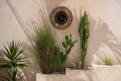Decoración de Pared de Rafia y Macramé - Negro Natural
