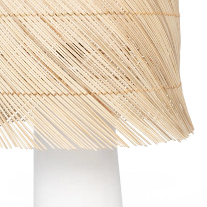 Lampada da tavolo in rattan - Bianco Naturale