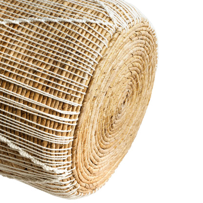 Panier en macramé à points droits - Blanc naturel - M
