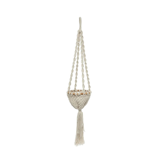 L'appendiabiti Twisted Macrame - Bianco naturale - S